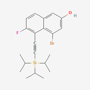 4-Bromo-6-fluoro-5-[(triisopropylsilyl)ethynyl]naphthalen-2-ol