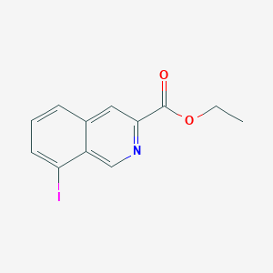 molecular formula C12H10INO2 B13662299 Ethyl 8-iodoisoquinoline-3-carboxylate 