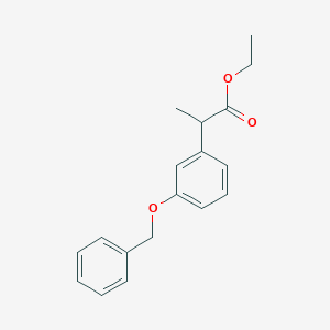 molecular formula C18H20O3 B13662308 Ethyl 2-(3-(benzyloxy)phenyl)propanoate 