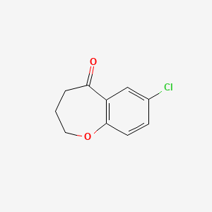 molecular formula C10H9ClO2 B1366233 7-氯-3,4-二氢-2H-苯并[b]氧杂茚-5-酮 CAS No. 55579-90-3