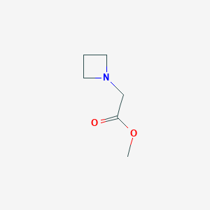 molecular formula C6H11NO2 B13662981 Methyl 2-(azetidin-1-yl)acetate 