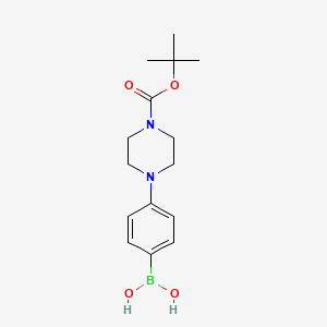 molecular formula C15H23BN2O4 B1366308 4-(4-BOC-Piperazino)phenylboronic acid CAS No. 457613-78-4
