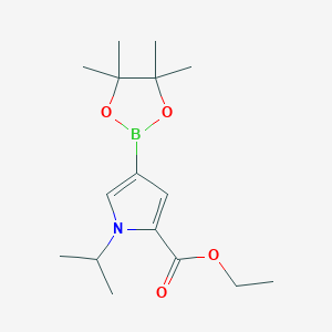 Ethyl 1-isopropyl-4-(4,4,5,5-tetramethyl-1,3,2-dioxaborolan-2-yl)-1H-pyrrole-2-carboxylate