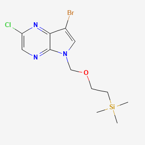 7-Bromo-2-chloro-5-((2-(trimethylsilyl)ethoxy)methyl)-5H-pyrrolo[2,3-b]pyrazine