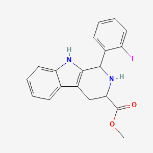 molecular formula C19H17IN2O2 B1366312 1-(2-碘苯基)-2,3,4,9-四氢-1H-吡啶并[3,4-b]吲哚-3-甲酸甲酯 CAS No. 5101-14-4