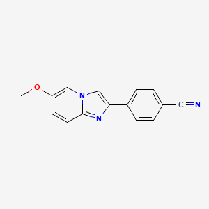 4-(6-Methoxyimidazo[1,2-a]pyridin-2-yl)benzonitrile