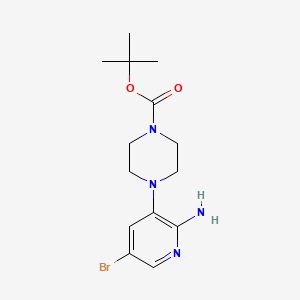 tert-Butyl 4-(2-amino-5-bromopyridin-3-yl)piperazine-1-carboxylate