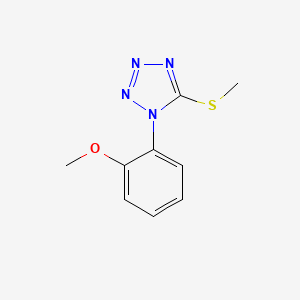 molecular formula C9H10N4OS B13663199 1-(2-Methoxyphenyl)-5-(methylthio)-1H-tetrazole 