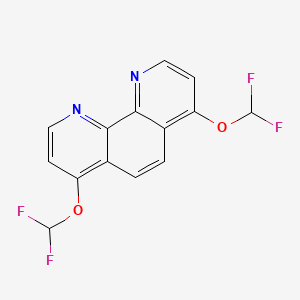 molecular formula C14H8F4N2O2 B13663207 4,7-Bis(difluoromethoxy)-1,10-phenanthroline 