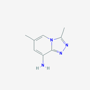 molecular formula C8H10N4 B13663217 3,6-Dimethyl-[1,2,4]triazolo[4,3-a]pyridin-8-amine 