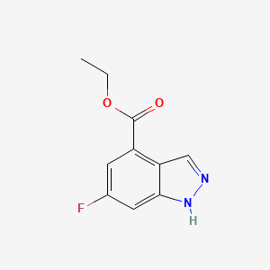 molecular formula C10H9FN2O2 B13663229 Ethyl 6-fluoro-1H-indazole-4-carboxylate 