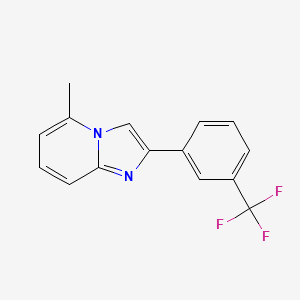 molecular formula C15H11F3N2 B13663232 5-Methyl-2-[3-(trifluoromethyl)phenyl]imidazo[1,2-a]pyridine 