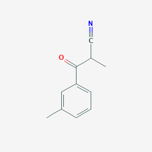 molecular formula C11H11NO B13663235 2-Methyl-3-oxo-3-(m-tolyl)propanenitrile 