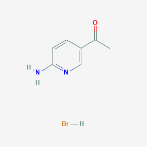 molecular formula C7H9BrN2O B13663249 1-(6-Aminopyridin-3-yl)ethanone hydrobromide 