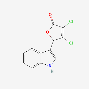 molecular formula C12H7Cl2NO2 B13663305 3,4-Dichloro-5-(1H-indol-3-yl)furan-2(5H)-one 