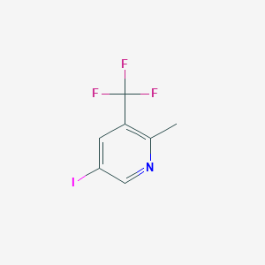 molecular formula C7H5F3IN B13663325 5-Iodo-2-methyl-3-(trifluoromethyl)pyridine 