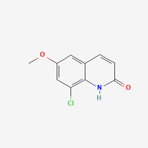 molecular formula C10H8ClNO2 B13663397 8-chloro-6-methoxyquinolin-2(1H)-one 