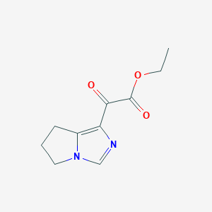 molecular formula C10H12N2O3 B13663401 Ethyl 2-(6,7-dihydro-5H-pyrrolo[1,2-c]imidazol-1-yl)-2-oxoacetate 