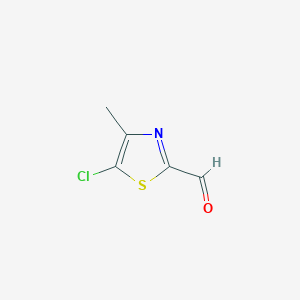 molecular formula C5H4ClNOS B13663410 5-Chloro-4-methylthiazole-2-carbaldehyde 