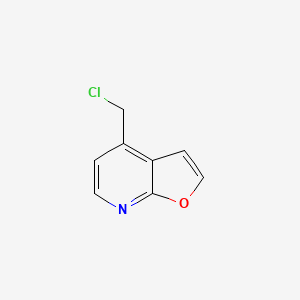 molecular formula C8H6ClNO B13663430 4-(Chloromethyl)furo[2,3-b]pyridine 