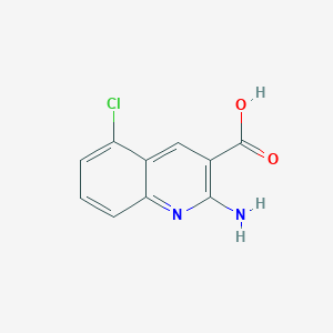 molecular formula C10H7ClN2O2 B13663482 2-Amino-5-chloroquinoline-3-carboxylic acid 