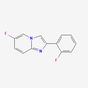 molecular formula C13H8F2N2 B13663496 6-Fluoro-2-(2-fluorophenyl)imidazo[1,2-a]pyridine 