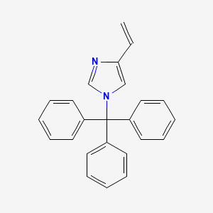 molecular formula C24H20N2 B1366350 1-三苯甲基-4-乙烯基-1H-咪唑 CAS No. 86803-29-4