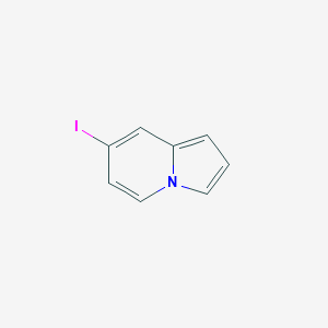 molecular formula C8H6IN B13663503 7-Iodoindolizine 