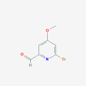 molecular formula C7H6BrNO2 B13663515 6-Bromo-4-methoxypicolinaldehyde 