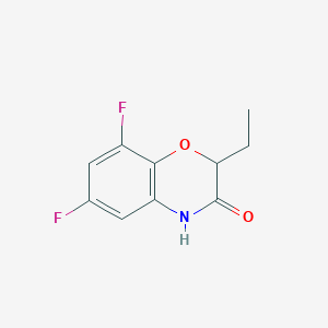 molecular formula C10H9F2NO2 B13663578 2-Ethyl-6,8-difluoro-2H-benzo[b][1,4]oxazin-3(4H)-one 