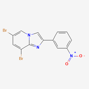 molecular formula C13H7Br2N3O2 B13663592 6,8-Dibromo-2-(3-nitrophenyl)imidazo[1,2-a]pyridine 