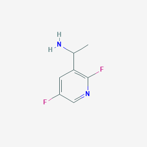 molecular formula C7H8F2N2 B13663606 1-(2,5-Difluoropyridin-3-yl)ethanamine 