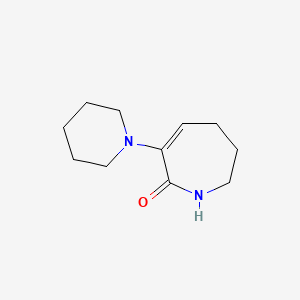 molecular formula C11H18N2O B1366362 2H-氮杂环-2-酮，1,5,6,7-四氢-3-(1-哌啶基)- CAS No. 23996-62-5