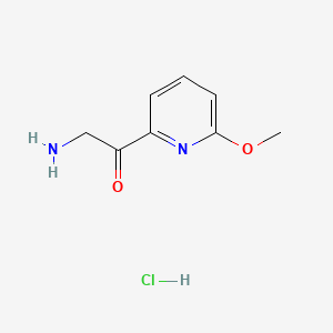 molecular formula C8H11ClN2O2 B13663625 2-Amino-1-(6-methoxypyridin-2-yl)ethanone Hydrochloride 