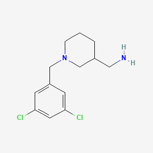 molecular formula C13H18Cl2N2 B1366387 {1-[(3,5-Dichlorophenyl)methyl]piperidin-3-yl}methanamine 