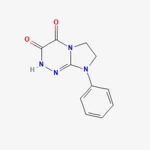 molecular formula C11H10N4O2 B1366391 8-苯基-2,6,7,8-四氢咪唑并[2,1-c][1,2,4]三嗪-3,4-二酮 CAS No. 848892-90-0