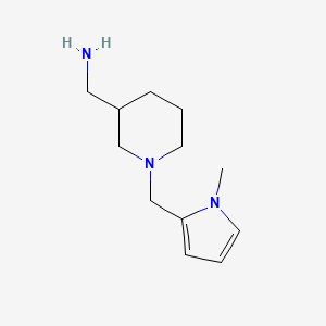 molecular formula C12H21N3 B1366421 (1-((1-methyl-1H-pyrrol-2-yl)methyl)piperidin-3-yl)methanamine 