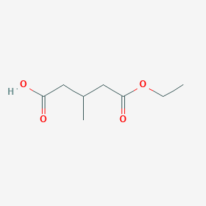 molecular formula C8H14O4 B13664316 5-Ethoxy-3-methyl-5-oxopentanoic acid 