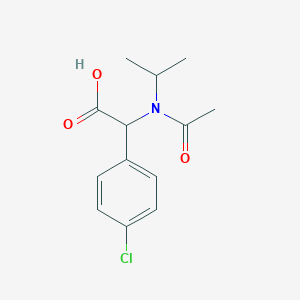 molecular formula C13H16ClNO3 B13664503 2-(4-Chlorophenyl)-2-(N-isopropylacetamido)acetic Acid 