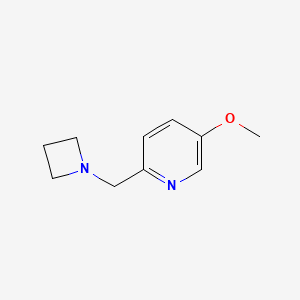 molecular formula C10H14N2O B13664515 2-(1-Azetidinylmethyl)-5-methoxypyridine 