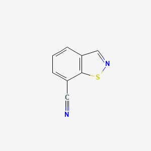 molecular formula C8H4N2S B13664536 Benzo[d]isothiazole-7-carbonitrile 