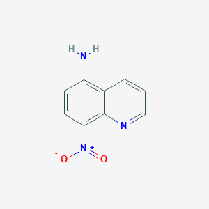 molecular formula C9H7N3O2 B1366455 8-硝基喹啉-5-胺 CAS No. 42606-39-3