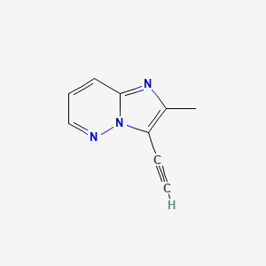 molecular formula C9H7N3 B13664587 3-Ethynyl-2-methylimidazo[1,2-b]pyridazine 