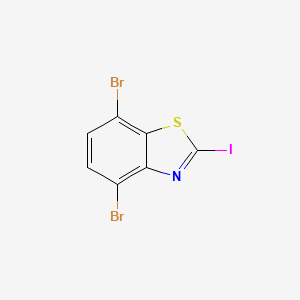 molecular formula C7H2Br2INS B13664595 4,7-Dibromo-2-iodobenzo[d]thiazole 