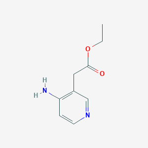 molecular formula C9H12N2O2 B13664681 Ethyl 2-(4-aminopyridin-3-yl)acetate 