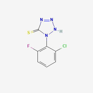 molecular formula C7H4ClFN4S B13664717 1-(2-Chloro-6-fluorophenyl)-1H-tetrazole-5-thiol 