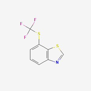 molecular formula C8H4F3NS2 B13664719 7-((Trifluoromethyl)thio)benzo[d]thiazole 