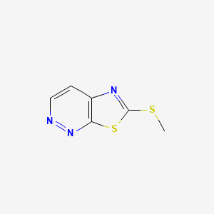 molecular formula C6H5N3S2 B13664740 6-(Methylthio)thiazolo[5,4-C]pyridazine 