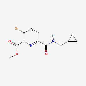 Methyl 3-bromo-6-((cyclopropylmethyl)carbamoyl)picolinate