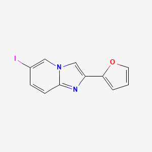 molecular formula C11H7IN2O B13664764 2-(Furan-2-yl)-6-iodoimidazo[1,2-a]pyridine CAS No. 61982-64-7